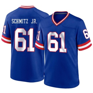 Game John Michael Schmitz Jr. Men's New York Giants Classic Jersey - Royal