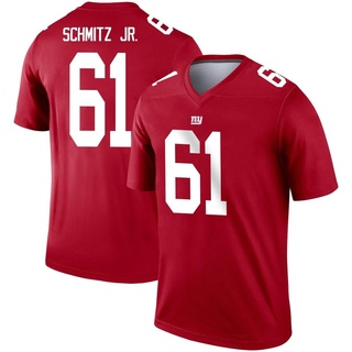 Legend John Michael Schmitz Jr. Men's New York Giants Inverted Jersey - Red