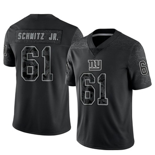 Limited John Michael Schmitz Jr. Men's New York Giants Reflective Jersey - Black